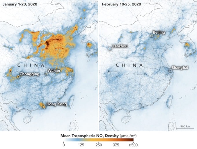 Airborne Nitrogen Dioxide in China 1200x908 1
