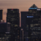Изглед към бизнес рйона Канари Уорф в Лондон, 21 април 2020 г. Британското правителство удължи ограниченията, въведени за първи път на 23 март, които имат за цел да забавят разпространението на COVID-19. (Снимка на Дан Китууд / Гети Имиджис)