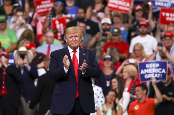 Президентът Доналд Тръмп на предизборно събитие в в Орландо, Флорида, на 18 юни 2019 г.. (снимка: Шарлът Кътбъртсън/The Epoch Times)