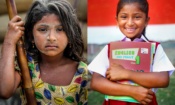 Фотографът GMB Akash прави впечатляваща фотосесия "преди и след" на деца, които са били принудени да работят, но вече са ученици