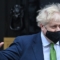 Британският министър-председател Борис Джонсън пред Камарата на общините в центъра на Лондон, 19 януари 2022 г. (Justin Tallis/AFP via Getty Images)