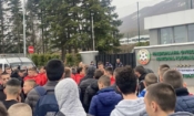 Протест „За бъдещето на българския футбол“ срещу управлението на БФС се проведе на 31.03.2022 г. (снимка: Ева Иванова/Епок Таймс)