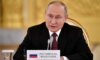 Руският президент Владимир Путин на среща на лидерите на ОДБК в Кремъл на 16 май 2022 г. (снимка: Александър Неменов / AFP)