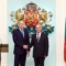 Президентът Румен Радев и премиерът Гълъб Донев (вдясно) при церемонията при произнасянето на клетва от новия служебен кабинет (снимки: пресцентър президентство)