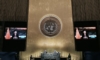Си Дзинпин прави обръщение пред сесия на Общото събрание на ООН. (Spencer Platt/POOL/Getty Images)