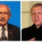 Лидерът на Републиканската народна партия (РНП) и кандидат за президент Кемал Кaлъчдароглу (вляво) и Турският президент Реджеп Тайип Ердоган от Партията на справедливостта и развитието (вдясно) (Burak Kara/Getty Images)