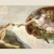 Детайл от "Сътворението на Адам", Микеланджело. Фреска, Сикстинската капела, Ватикана, 1508-1512 г. (Обществено достояние)