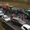 Земеделски производители блокират магистрала по време на демонстрация край Бове, Северна Франция, 23 януари 2024 г. (Matthieu Mirville/AP Photo чрез Epoch Times)