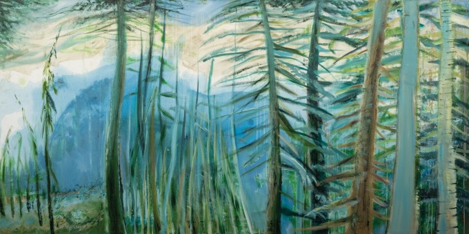 "Гора", 2018 - картина от ретроспективната изложба "Пътувания" на Греди Асса в СГХГ (www.greddyassa.com)