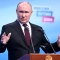 Руският президент Владимир Путин се среща с медиите в предизборния си щаб в Москва на 18 март 2024 г. (Natalia Kolesnikova/Pool/AFP via Getty Images)