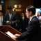 Главният председател Джон Лий говори пред медиите в сградата на Законодателния съвет след приемането на член 23 от Закона за националната сигурност в Хонконг на 19 март 2024 г. (Peter Parks/AFP via Getty Images)