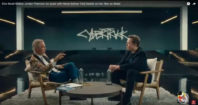 Джордан Питърсън и Илон Мъск в Гигафабриката на Тесла в Тексас