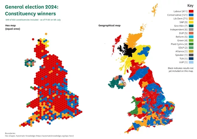 elections uk 2024 map