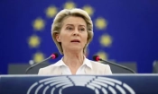 Урсула фон дер Лайен, Европейския парламент в Страсбург, Франция, на 8 юни 2021 г. (Jean-Francois Badias/Pool via Reuters)