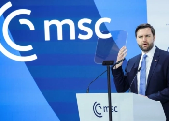 Вицепрезидентът на САЩ Джей Ди Ванс говори на Конференцията за сигурността в Мюнхен на 14-ти февруари 2025 г. Снимка: Волфганг Ретей/Reuters