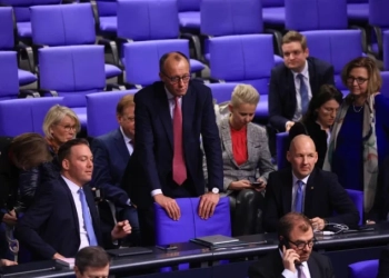 Християндемократите нарушиха „санитарния кордон“ около Алтернатива за Германия 10 Фридрих Мерц след гласуването на 31-ви януари 2025 г. Снимка: Getty Images