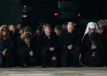 Момент от възпоменателната церемония в памет на Васил Левски на 19-ти февруари пред паметника му в София. Снимки: Пресслужба на президенстката институция