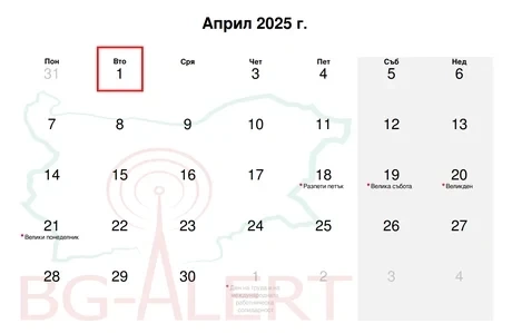 Тестове през 2025 г. на системата BG-ALERT ще се проведат на 1 април и 1 октомври 1 Тестове през 2025 г. на системата BG-ALERT ще се проведат на 1 април и 1 октомври
