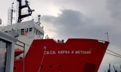 Корабът "Св. Св. Кирил и Методий" простигна на варненското пристанище на 11-ти април 2025 г. Снимки: Христина Недялкова
