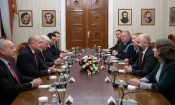 Президентът и неговия екип подчертаха пред американските ни партньори колко е важно българската армия да бъде максимално суверенна, както и значението за целия Балкански полуостров войната в Украйна да бъде спряна. Снимка: Прес служба на президентската институция