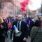 Ник Тенкони оглавява протест срещу потоците нелегални емигранти в Англия в Манчестър на 22-ри февруари 2025 г. Снимка: Дейли Мейл