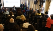 В приветствието си към заключителната конференция на БТА „Европа на Балканите: Заедно чрез знание“ Румен Радев изтъкна колко е важно медиите, гражданите и държавните ръководства на балканските страни да споделят общи ценности като добросъседство и основаващ се на истината диалог. Снимка: Прес служба на президентската институция
