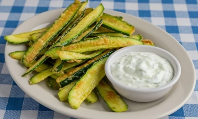 Хрупкави пържени тиквички по гръцки 1 Хрупкави пържени тиквички по гръцки