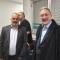 Бившият македонски премиер Любчо Георгиевски, основател на ВМРО-ДПМНЕ (вдясно) заяви лично подкрепата си за Любчо Георгиевски от Битоля на 21 май 2025 г., по време на последното съдебно заседание по делото, обвиняващо основателя на културния клуб "Иван Михайлов" в расизъм. Снимки: Личен архив на Любчо Георгиевски