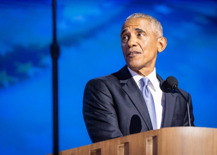 Барак Обама иска демократите да се "стегнат" 1 Бившият президент Барак Обама говори на Националната конвенция на Демократическата партия през 2024 г. в Чикаго на 20 август 2024 г. Джон Фредерикс/The Epoch Times