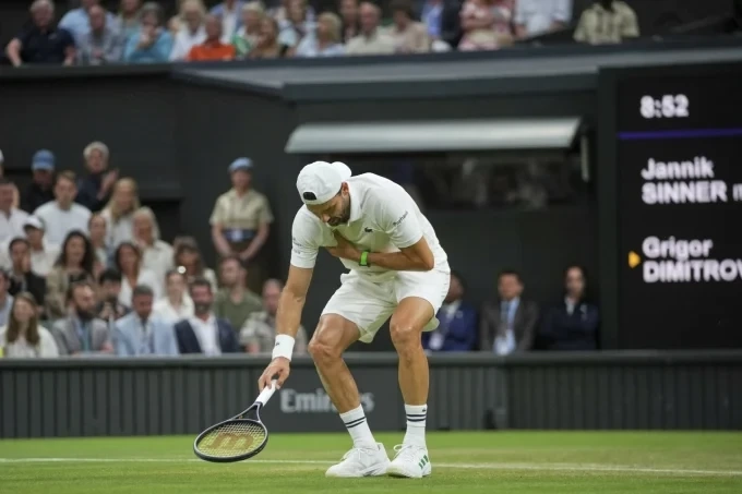Григор Димитров отпада от Уимбълдън, след като спечели два сета срещу нула за Янек Синер