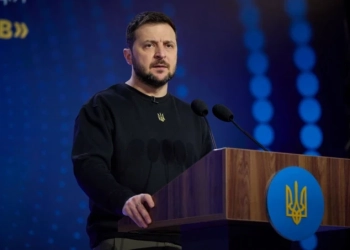 Украинският президент Володимир Зеленски присъства на Международен форум за правата на човека на фона на нападението на Русия срещу Украйна в Киев, Украйна, на 9 декември 2022 г. Пресслужба на украинския президент/Материал чрез Ройтерс.