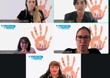 Глобален уебинар на тема „Услуги за реакция и подкрепа“, организиран от УНИЦЕФ и СЗО, септември 2025 г. (снимка: МЗ)