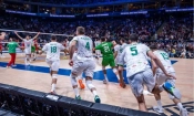 Неописуема радост на българския отбор след края на мача. Снимка: 
Снимка: volleyballworld.com