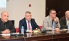 Откриване на кръглата маса. От ляво надясно: проф. д.н. Борислав Градинаров, проф. Димитър Димитров, проф. д.н. Пенчо Пенчев, доц. д-р Румен Андреев