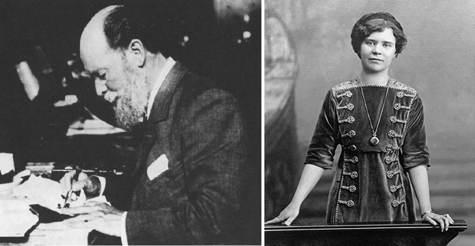 Императорското зимно яйце на "Фаберже" 34 (Л) Петер Карл Фаберже, вдъхновителят зад фирмата, по време на работа в Санкт Петербург през 1900-те г. Алма Пил, дизайнер на "Зимното яйце", снимана около 1910 г. (Public Domain)