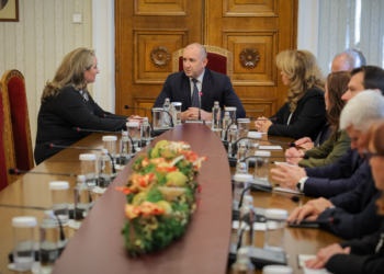 Седмица продължиха разговорите на президента Румен Радев с парламентарно представените девет партии 2 Деница Сачева бе единствената представителка на управлявалата до този момент първа парламентарна сила ГЕРБ-СДС. Снимки: Прес служба на президентската институция