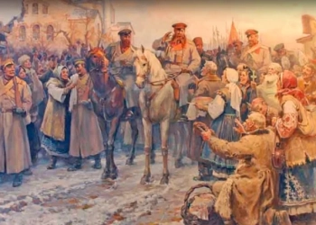 4-ти януари 1878 г. - руската армия освобождава София в навечерието на Рождество 2 Картината "Посрещането на генерал Гурко в София", дело на художника Димитър Гюдженов, е нарисувана през 1953 г.