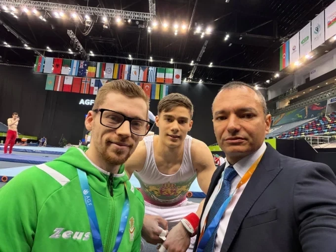 Давид Иванов триумфира със злато на Световната купа по спортна гимнастика в Баку 1 Давид Иванов триумфира със злато на Световната купа по спортна гимнастика в Баку