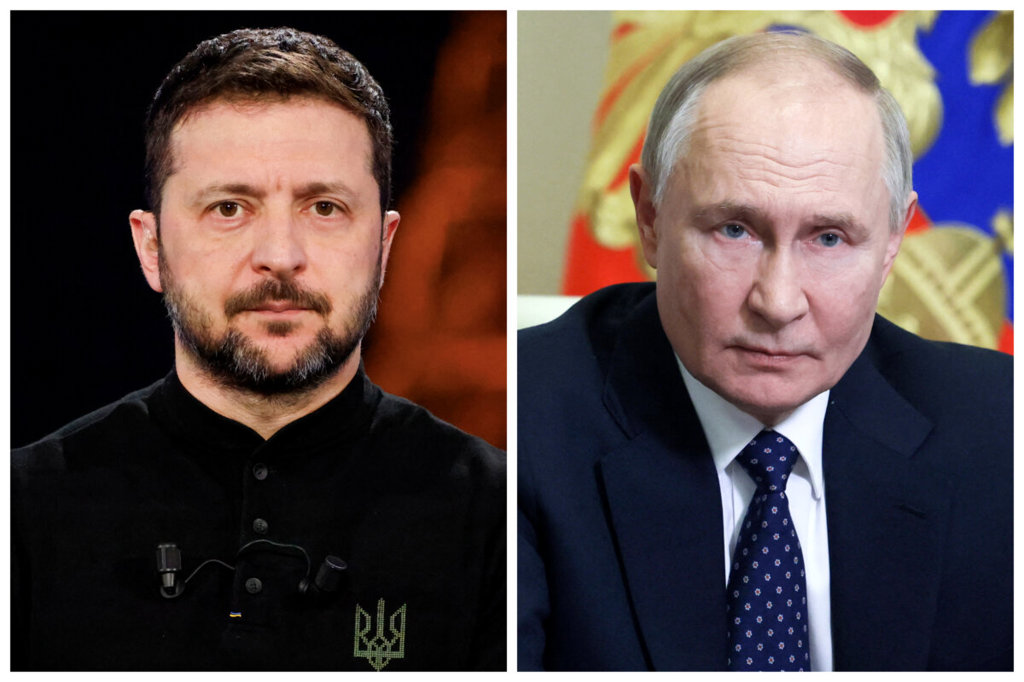 САЩ поискаха незабавно прекратяване на огъня в Украйна на заседание на Съвета за сигурност на ООН 3 (Вляво) Украинският президент Володимир Зеленски в музея „Мюзе дьо л'Ом