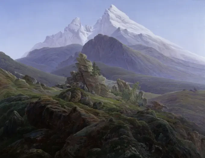Каспар Давид Фридрих и човекът пред необятната природа 37 caspar david friedrich the watzmann 1824 25 2