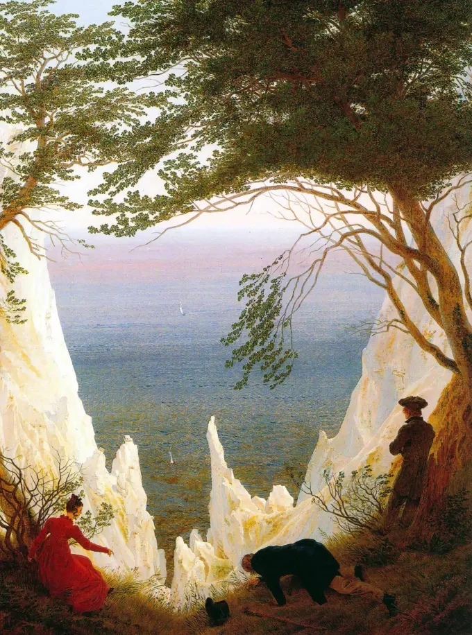 Каспар Давид Фридрих и човекът пред необятната природа 39 caspar david friedrich chalk cliffs on rugen 1